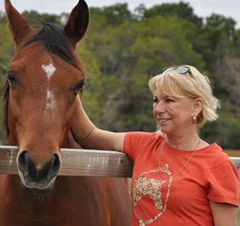 Glenda Smith with equine friend Terrific