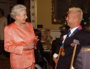 Lee Pearson with the Queen