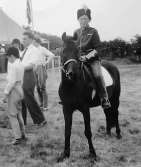 Sue in the 1960s at shows in South Yorkshire