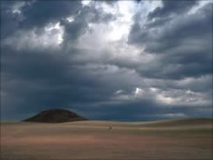 The race is run on the barren wilderness of the Mongolian Steppe