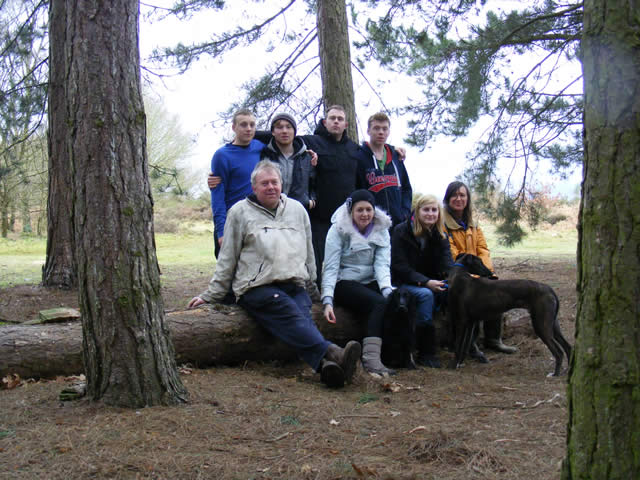 Steve McCarron with friends and family in the Worcestershire Commons Association