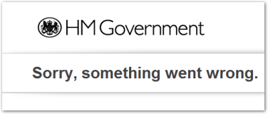 A previous error message on a Government website, but even having something as simple as this seems to be beyond HS2 Ltd