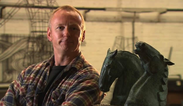 The man who created those giant horses heads. And how he did it.