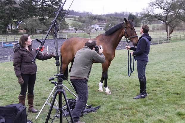 Matthew Seed as he captures Trevor Breen and Adventure de Kanaan in preparation for the launch of the 2015 Equestrian.com Hickstead Derby Meeting.