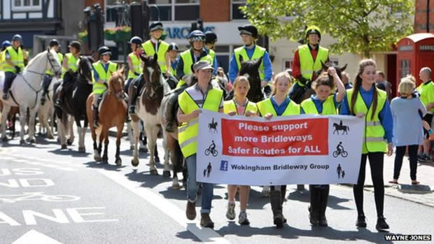 Horse riders protest at lack of bridleways