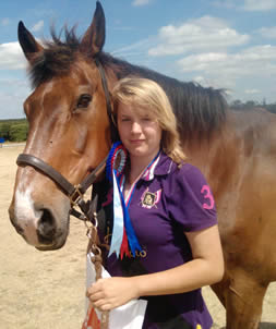 Ellie completed the Horses4 Heroes sponsored ride