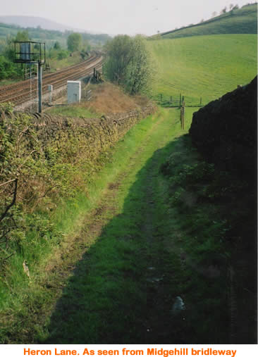 Heron Lane. As seen from Midgehill bridleway